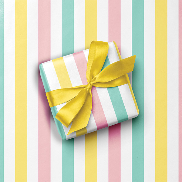 Cabana Stripe Gift Wrap, 24"x85' Roll