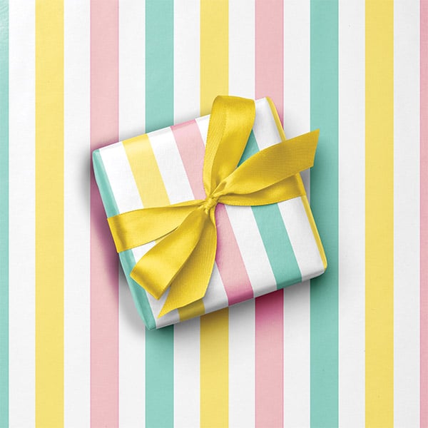 Cabana Stripe Gift Wrap, 24"x417' Counter Roll