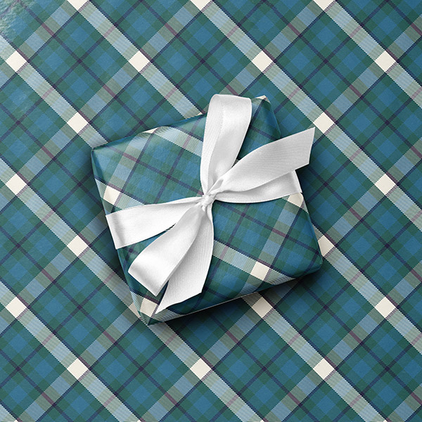 Harbor Plaid Gift Wrap, 24"x85' Roll