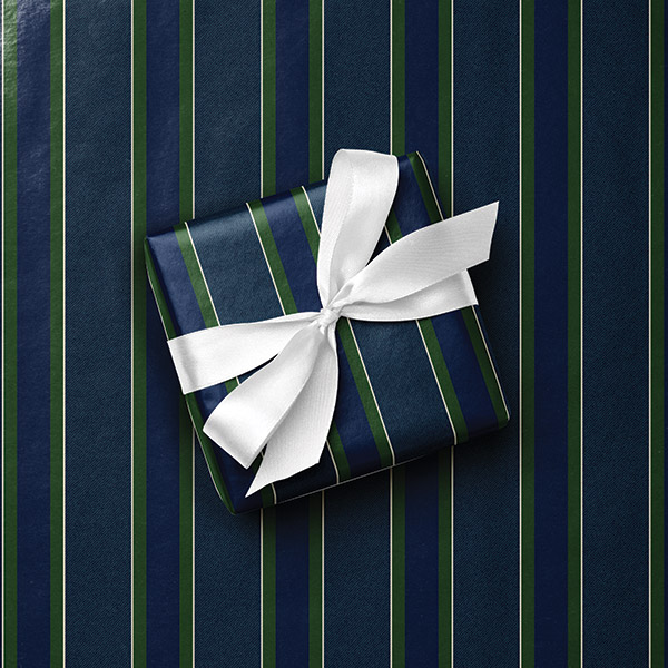 Regimental Stripe Gift Wrap, 24"x85' Roll