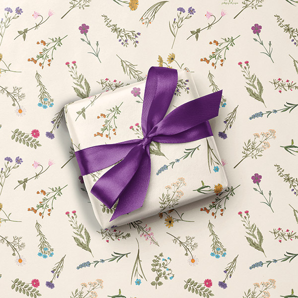 Wildflower Toss Gift Wrap, 24"x85' Roll