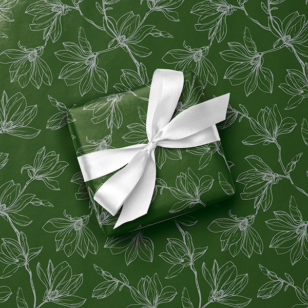 Magnolia Grove Gift Wrap, 24"x417' Counter Roll