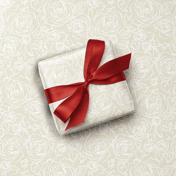 Timeless Rose Gift Wrap, 24"x417' Counter Roll