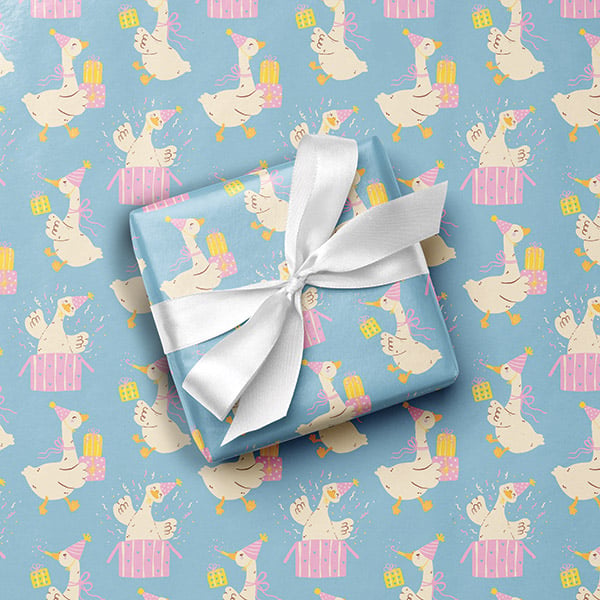 Silly Goose Birthday Gift Wrap, 24"x85' Roll