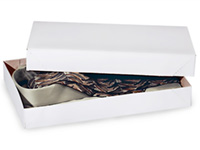 White Swirl Jewelry Boxes with Peachboard Inserts - Mid Atlantic Packaging