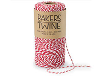 Thick Bakers Twine 300 Yards Ball - 100% Cotton Twine Deep Red and White -  Deep Red Twine - Twine - Christmas Twine - 10ply Bakers Twine