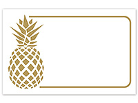 Dashleigh 50 Gold Foil Notecards, 4x6 Inches (pineapple)