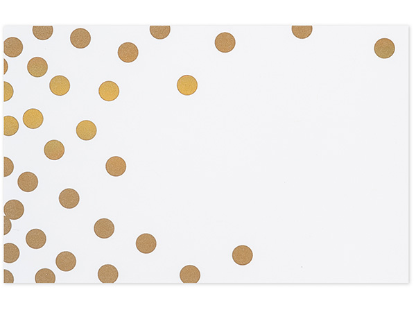 Metallic Golden Dots Gloss Gift Enclosure Card, 3.5x2.25", 50 Pack