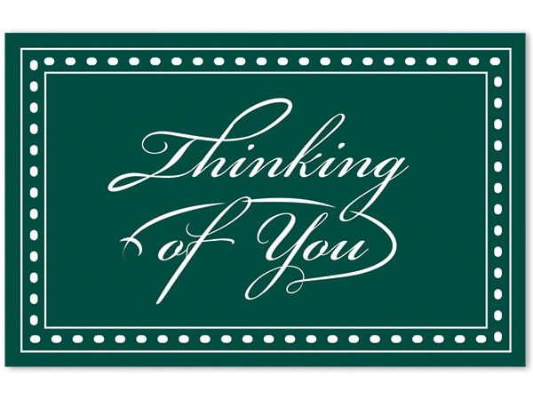 Thinking of You Enclosure Card Gloss, 3.5x2.25", 50 Pack