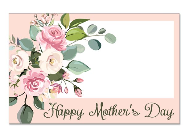 Mother's Day Floral Gloss Enclosure Card, 3.5x2.25", 50 Pack