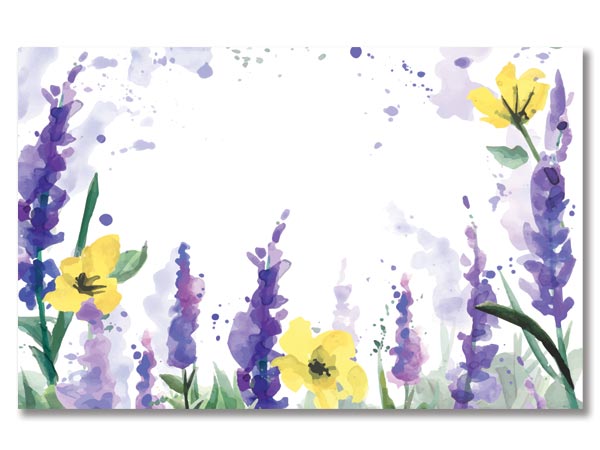 Watercolor Lavender Enclosure Card