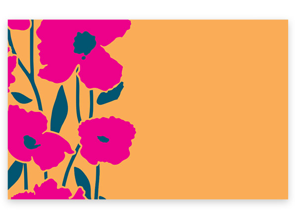 Poppies Enclosure Card, 3.5x2.25", 50 Pack