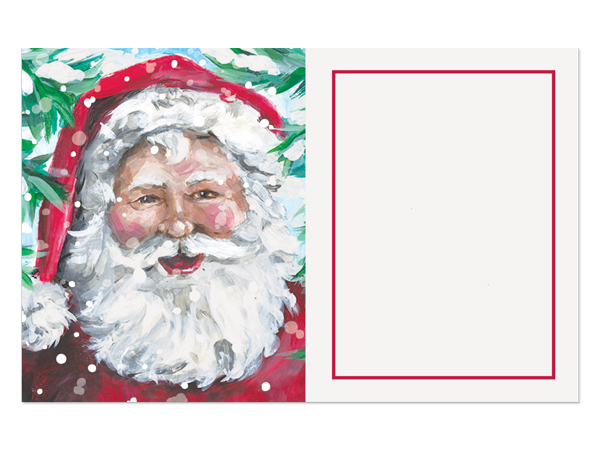 Enchanted Santa Gloss Enclosure Card, 2.25x3.5", 50 Pack