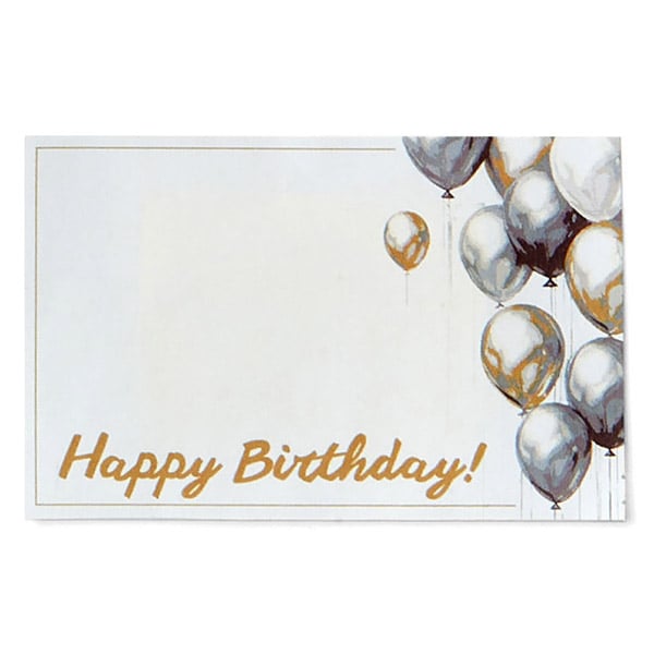 Metallic Birthday Enclosure Card, 3.5x2.25", 50 Pack