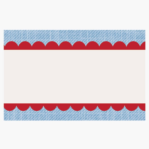 Red & Blue Border Enclosure Card, 3.5x2.25", 50 Pack