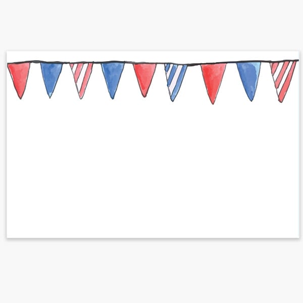 Red, White & Blue Banner Enclosure 3.5x2.25", 50 Pack