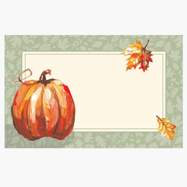 Painted Pumpkin  Enclosure Card, 3.5x2.25", 50 Pack