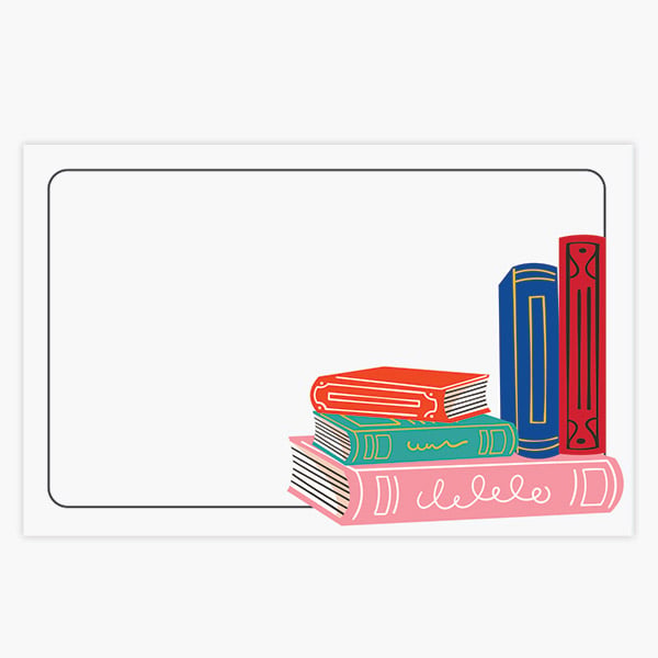 Book Collection Enclosure Card, 3.5x2.25", 50 Pack