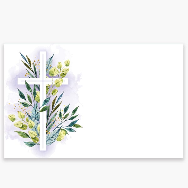Spring Cross Gloss Enclosure Card, 3.5x2.25", 50 Pack