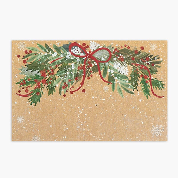 Christmas Greenery Enclosure Card, 3.5x2.25", 50 Pack