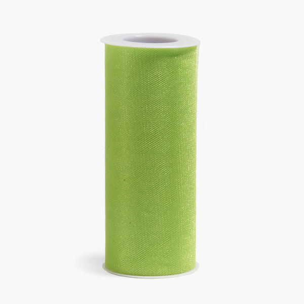 Lime Select Glimmer Tulle Ribbon, 6"x25 Yards
