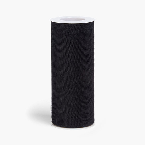 Black Select Matte Tulle Ribbon, 6"x25 Yards