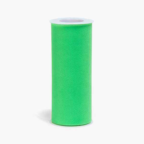 Neon Green Select Matte Tulle Ribbon, 6"x25 Yards