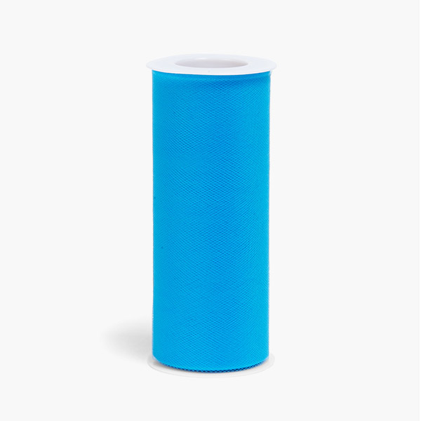 Neon Turquoise Select Matte Tulle Ribbon, 6"x25 Yards
