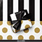 Black Stripe & Gold Dots Reversible Gift Wrap, 24"x417' Counter Roll-thumbnail