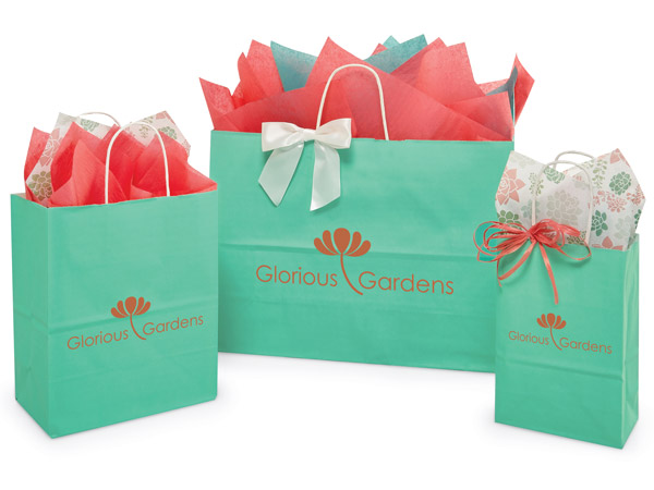 Matte Color White Paper Shopping Bags