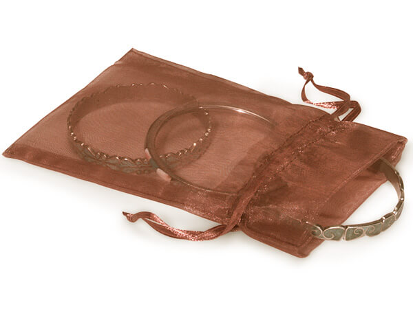 Copper Organza Favor Bags, 4x6", 10 Pack