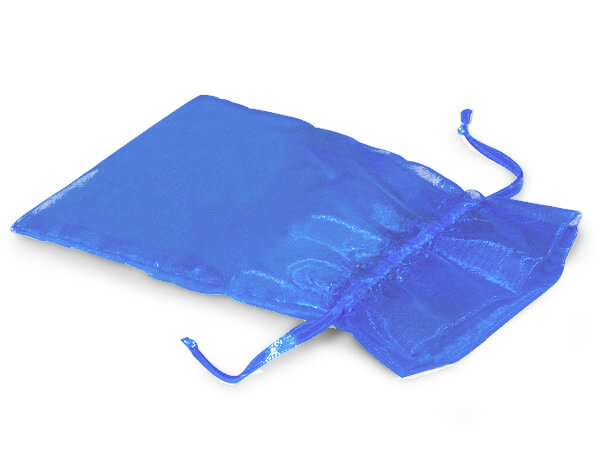 French Blue Organza Favor Bags, 3x4", 10 Pack