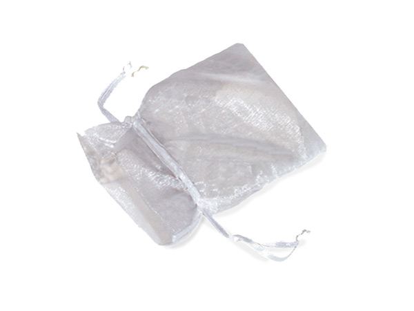 White Organza Favor Bags, 2x2.5", 10 Pack