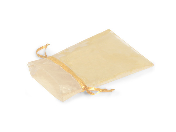 Champagne Organza Favor Bags, 2x2.5", 10 Pack
