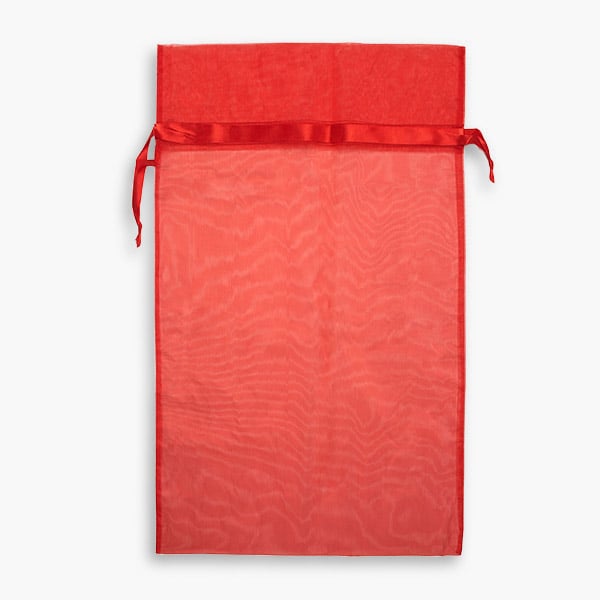 *Red Sheer Organza Bag, 5.5x9", 10 Pack