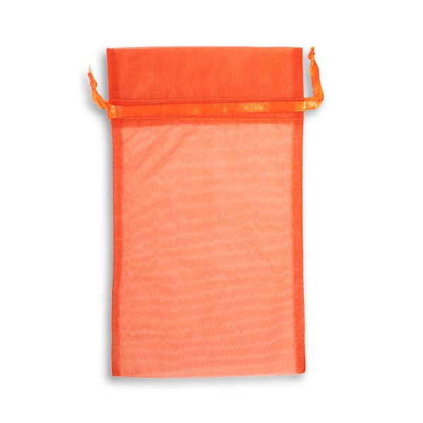 *Orange Sheer Organza Bag, 5.5x9", 10 Pack