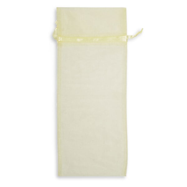 *Ivory Sheer Organza Bag, 6x14", 10 Pack