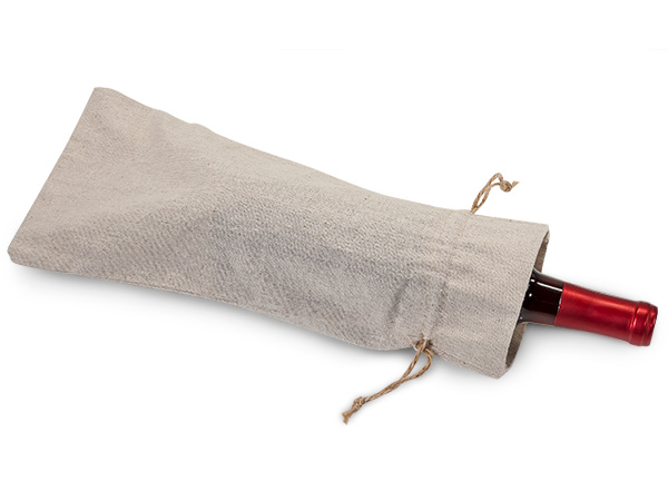 Linen Favor Bags with Drawstrings, Wine 6x14", 12 Pack