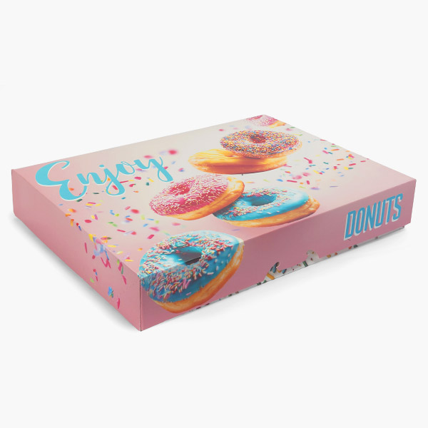 Donut Box 1 Dozen Enjoy 14.25 x 10 3/4 x 2.25", Pack 10