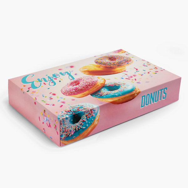 Donut Box 1/2 Dozen Enjoy 12x 8x2.25",Pack 10