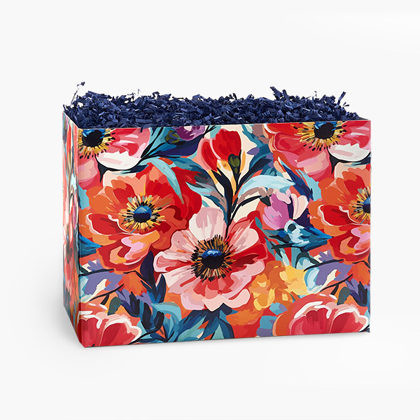 Bold Blooms Basket Box, Large 10.25x6x7.5", 6 Pack