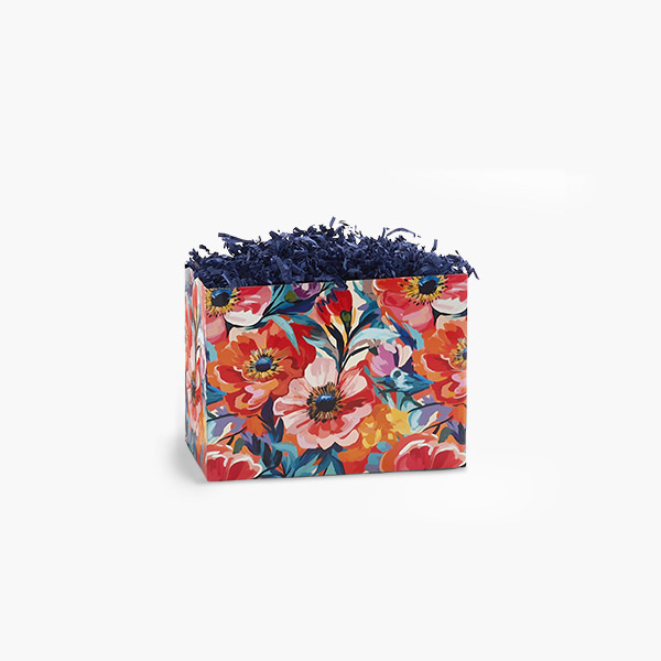 Bold Blooms Basket Box, Small 6.75x4x5", 6 Pack