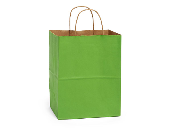 Apple Green Recycled Kraft Bags Cub 8x4.75x10.5", 250 Pack