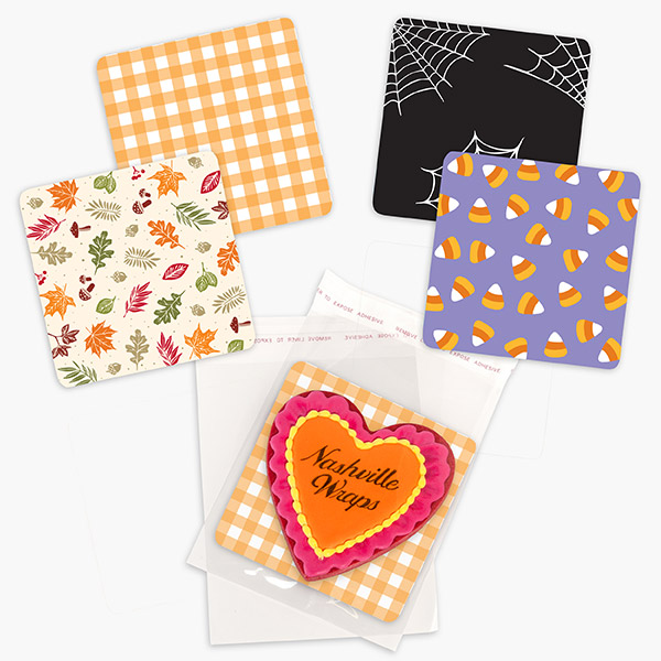 Fall Assortment Cookie Backer Wrap Pack, 4.375 x 4.375", 200 Pcs