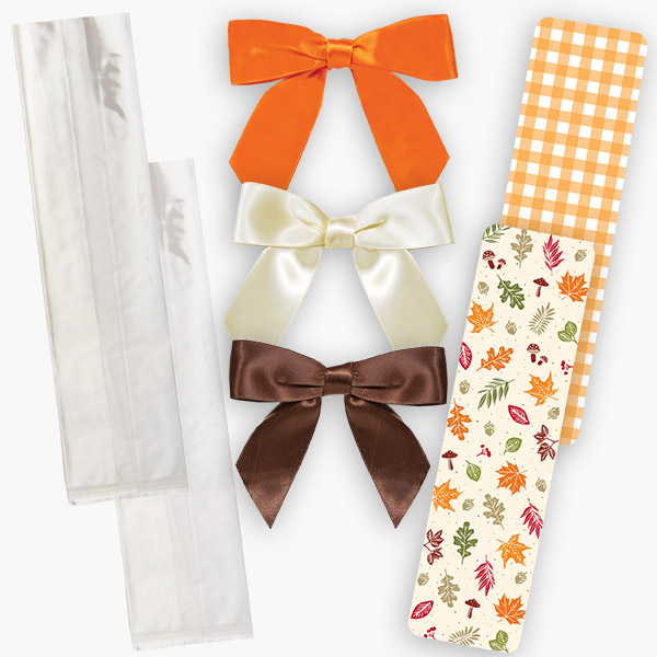 Fall Plaid Cookie Backer Wrap Pack, 2.625 x 9.5", 308 Pcs