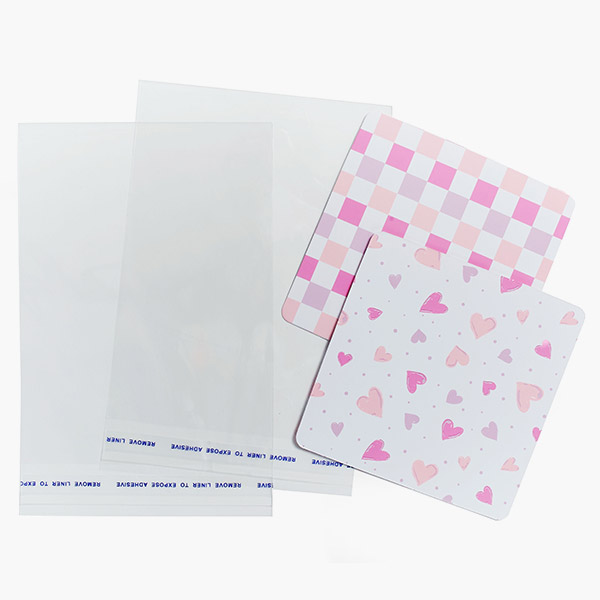 Groovy Hearts Cookie Backer Wrap Pack, 4.375 x 4.375", 200 Pcs