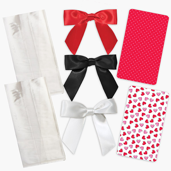 Scattered Hearts Cookie Backer Wrap Pack, 3.75 x 6.5", 308 Pcs