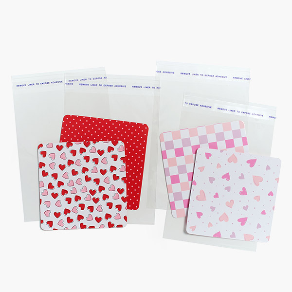 Valentine Assortment Cookie Backer Wrap Pack,  4.375 x 4.375", 200 Pcs