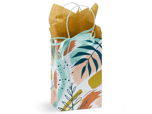 Boho Breeze Paper Gift Bag, Rose 5.25x3.50x8.25", 25 Pack
