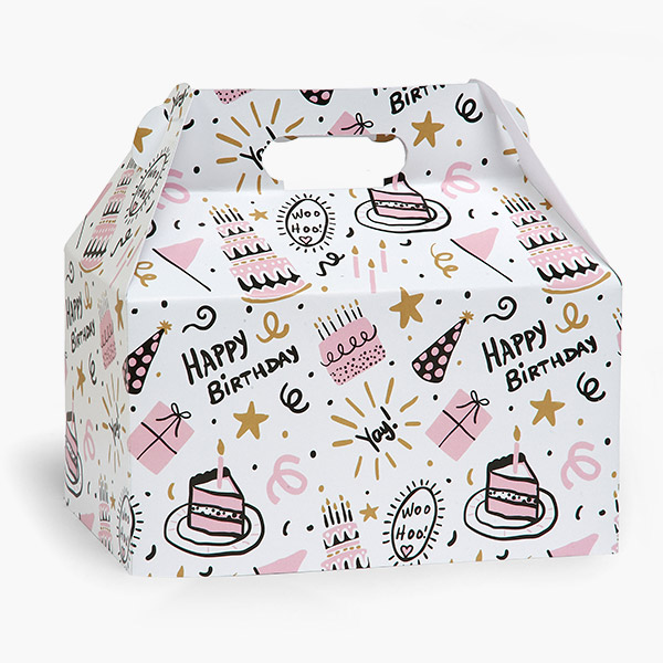 Birthday Icons Gable Box, 9.5x5x5", 6 Pack
